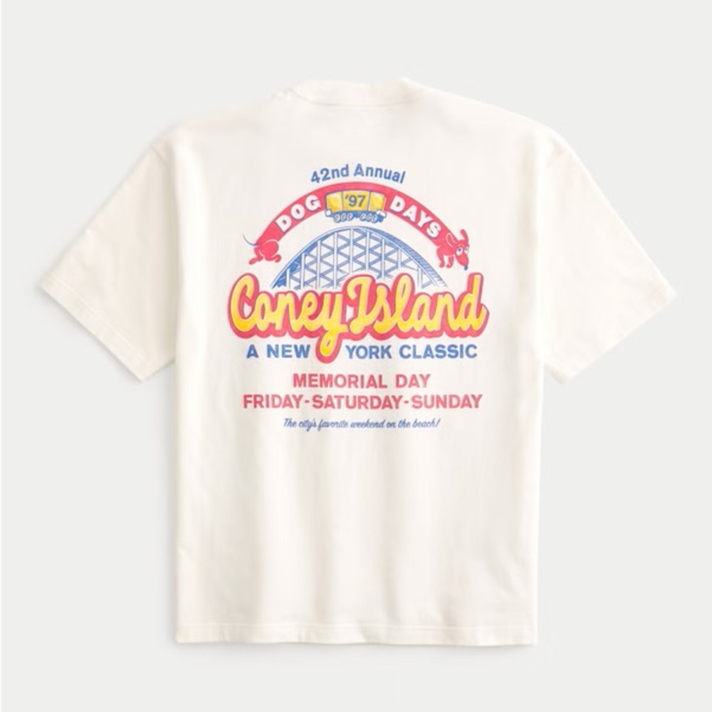 Boxy Coney Island NY Graphic Tee